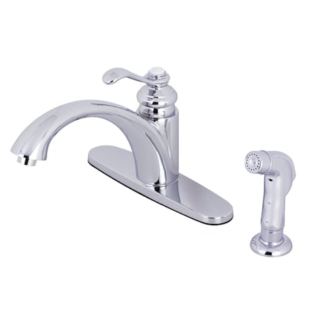 Kingston Brass KS6571TPLSP Single-Handle Kitchen Faucet, Polished Chrome KS6571TPLSP